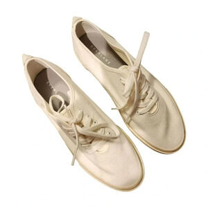 New Everlane Women Cream The Forever Sneaker Shoes 100% Organic Cotton  Size 8.5